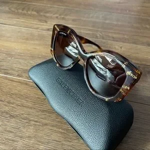 BALENCIAGA-AUTHENTIC (NWT) Tortious Shell, Gold Logo Iridescent Sunglasses Balenciaga BB0322S 003 Sunglasses - US main image 3